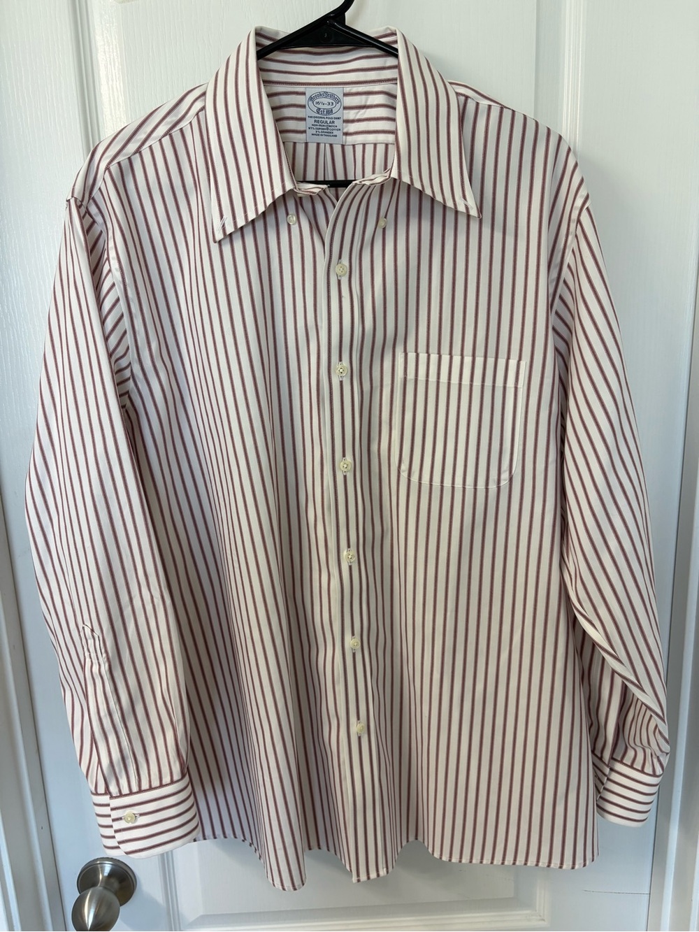 Brooks Brothers Original Polo Striped Non-Iron Supima Stretch Shirt 16.5/33